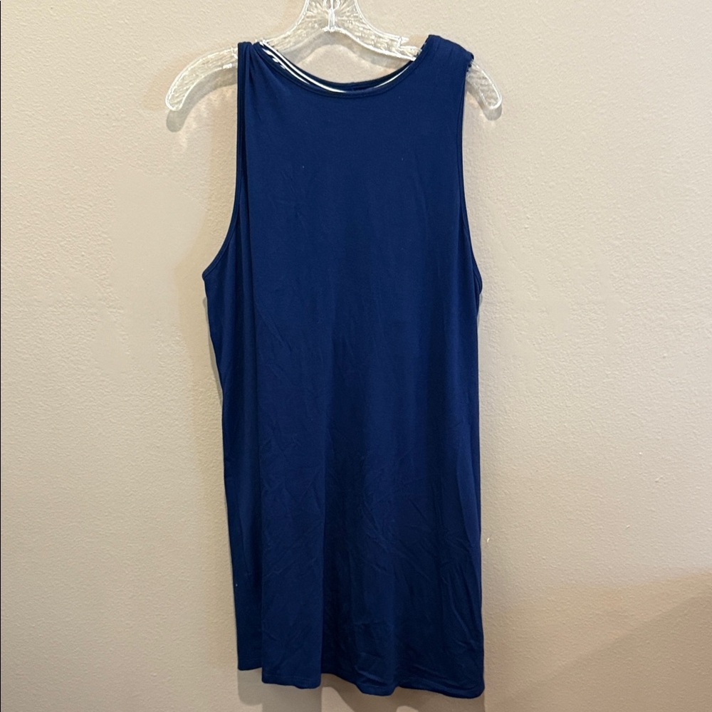 Elegant Blue Sleeveless Dress